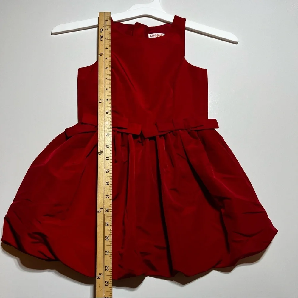 NWT Cat & Jack Red Sleeveless Party Dress for Girls- XS 4/5